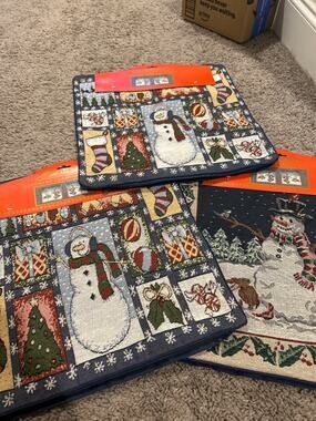 Set of 3 Vintage Tapestry Pillow Case Cover (christmas)
